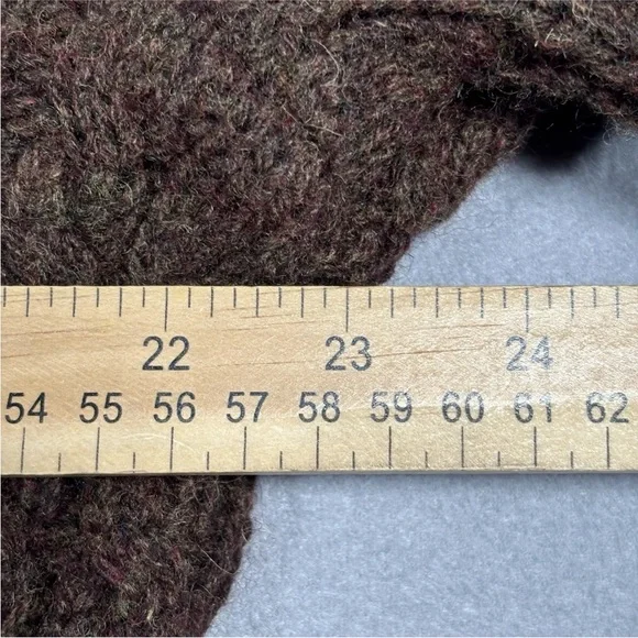 Brandy Melville Cable Knit Sweater Women’s One Size Brown Heavy Wool Blend - Picture 4 of 9